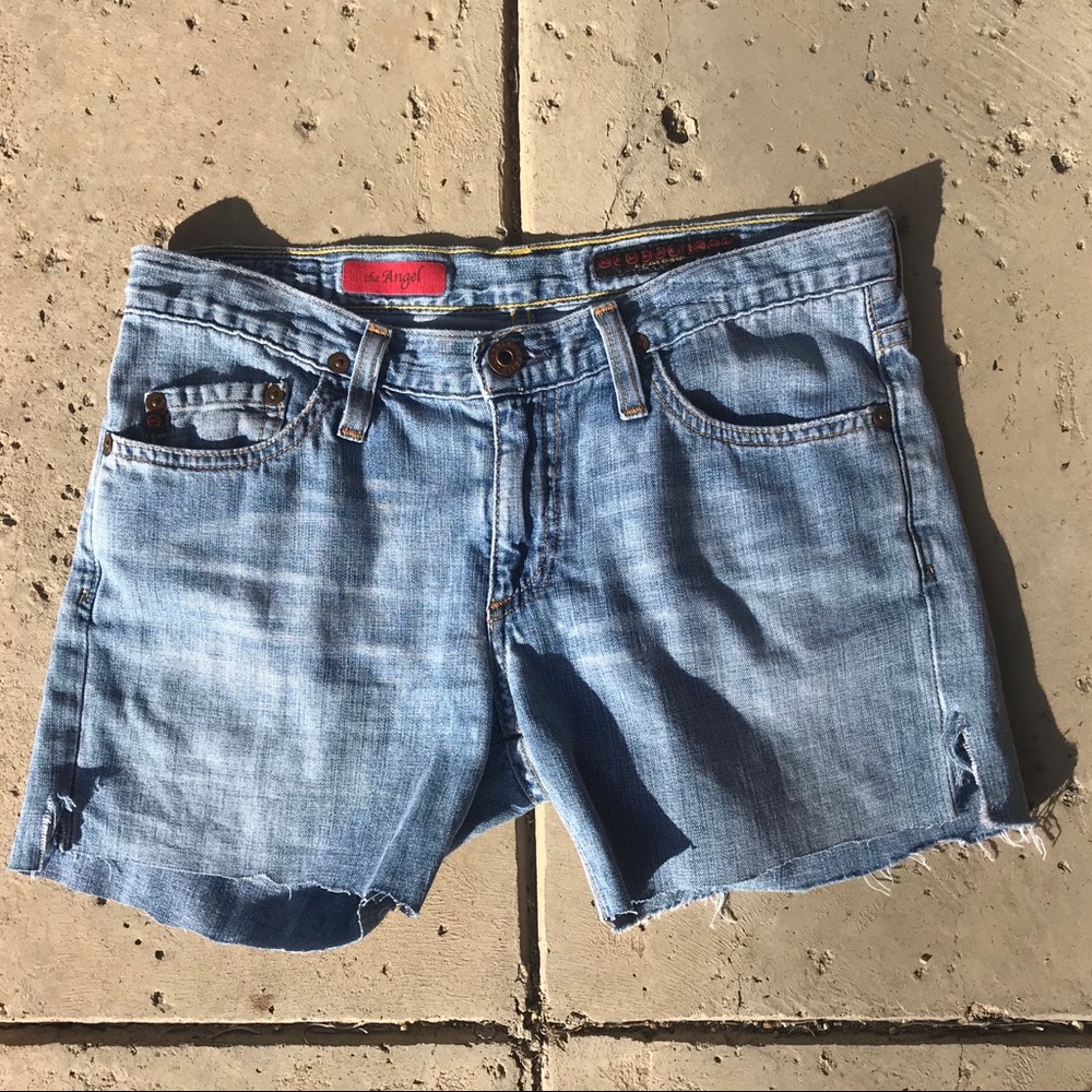 AG cutoff jean shorts, size 25